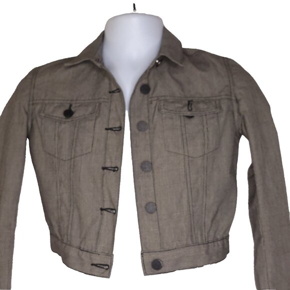 BDG Urban Outfitters Womens Plaid Cropped Jacket Size XS Grunge 90s Style - Picture 2 of 7